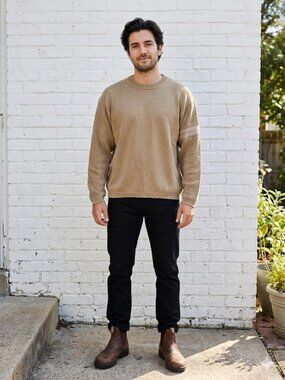 Woolrich Khaki Crewneck Sweater Cotton Men's Size Large 90's Outdoor Aesthetic